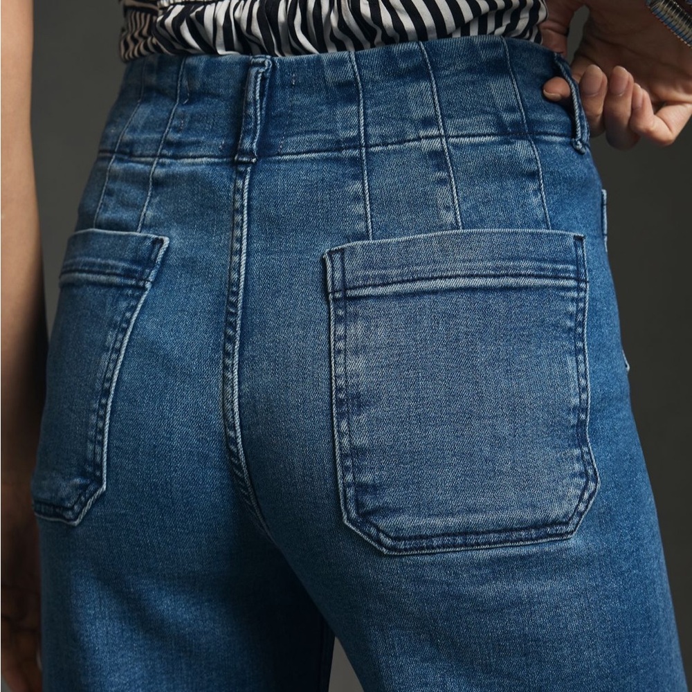 Maeve Collette High Rise Cropped Wide Leg Jeans